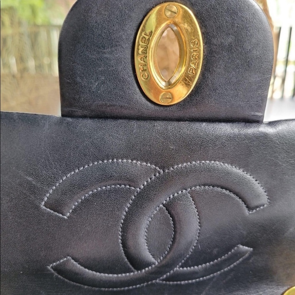 Black Friday deal🔥 Chanel Large CC Maxi flap Black& 24k Gold plated Hardware - Picture 14 of 15